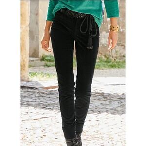 Peruvian Connection Zoe Velveteen Jeans Black 6